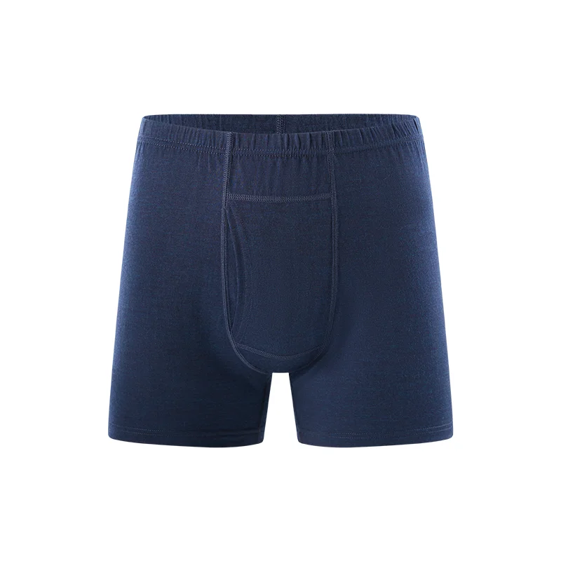 Men's 100% Merino Wool Boxer Briefs Outdoor Sports Long Leg Men Underwear Boxers Soft Breathable No Odor Man Boxershorts