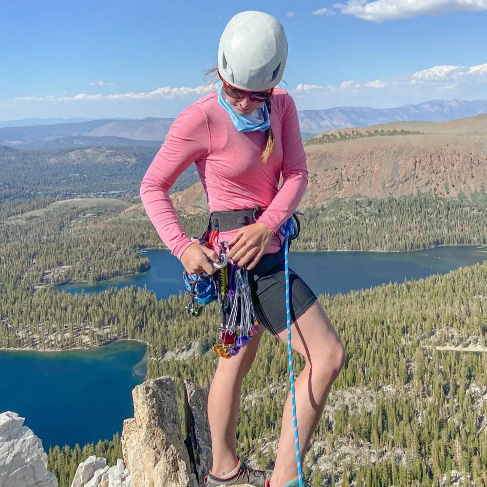 Women's 100% Merino Wool Base Layer Tops Merino Wool Thermal Underwear Long Sleeve Shirt Hiking Wicking Anti-Odor 170G/190G