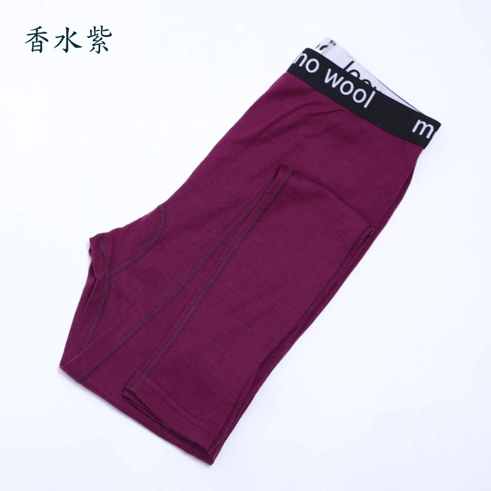 100% Merino Wool Womens Base Layer Thermal Pants Merino Wool Leggings Women Long Johns Breathable Thermal Underwear Bottoms