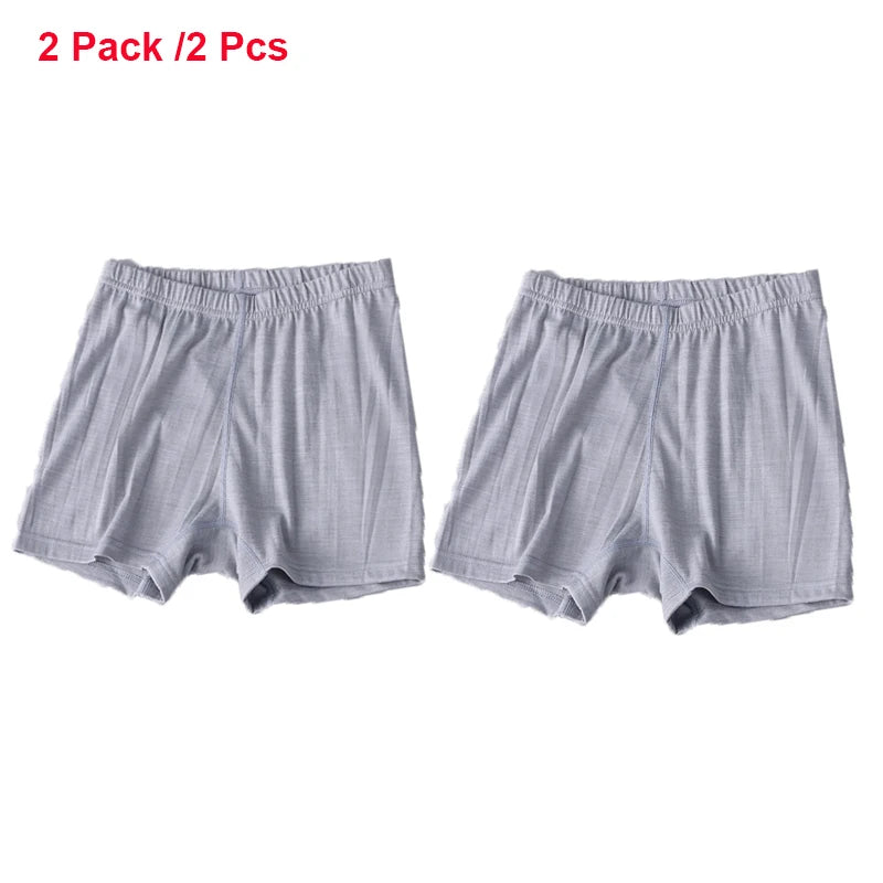 2 Pack 100% Merino Wool Boxer Briefs for Women Underwear for Hiking Everyday Moisture Wicking Athletic Anti-Chafe Underwear 160G