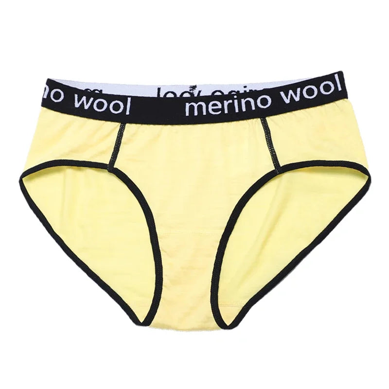 Women's 100%/87% Merino Wool Bikini Brief Merino Underwear Lightweight Briefs Sports Active Panties Soft Breathable Anti-Odor