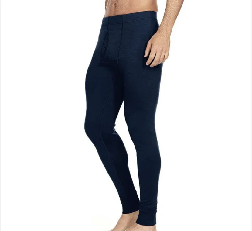 Men's 100% Merino Wool Long Johns Pants Thermal Underwear 200G Merino Wool Base Layer Bottom Warm Breathable Moisture Wicking