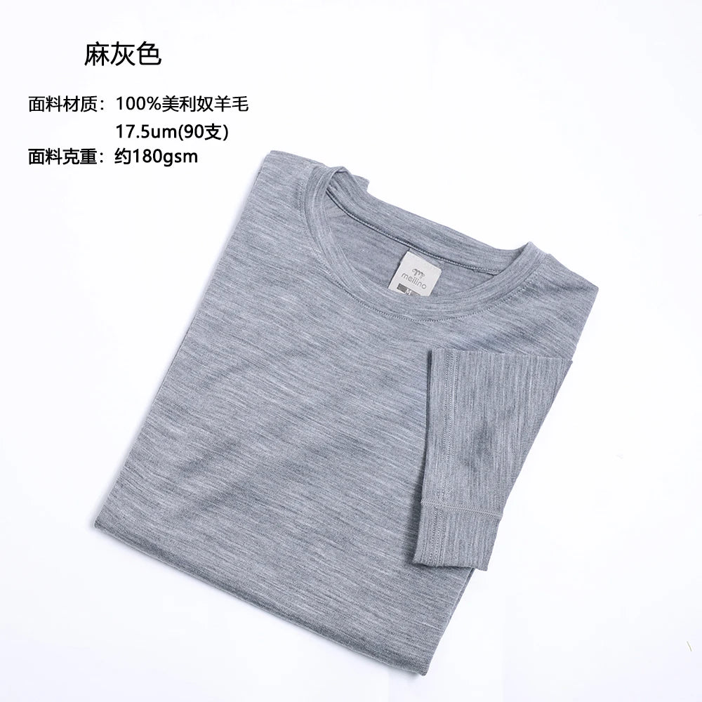 100% Merino Wool T Shirt Womens Merino Short Sleeve Slim Fit Base Layer Tee Hiking Yoga Running Breathable Wicking Quick Drying