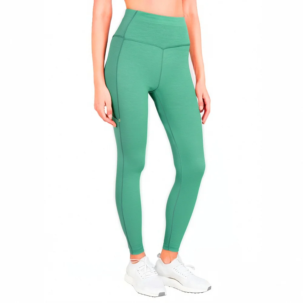 Women's Merino Wool Thermal Leggings High Rise Merino Tights Women Yoga Activewear Pants Wicking Breathable Anti-Odor Quick Dry