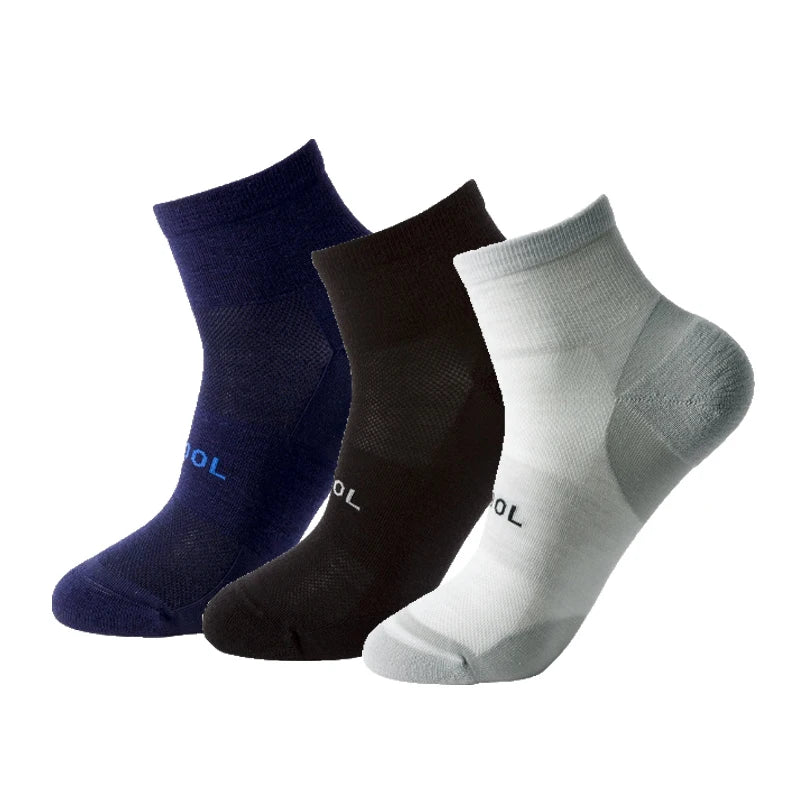 75% Merino Wool Socks for Men Women Merino Wool Blend Thin Running Socks Anti-blister Cushion Hiking Socks Cycling Tennis Socks