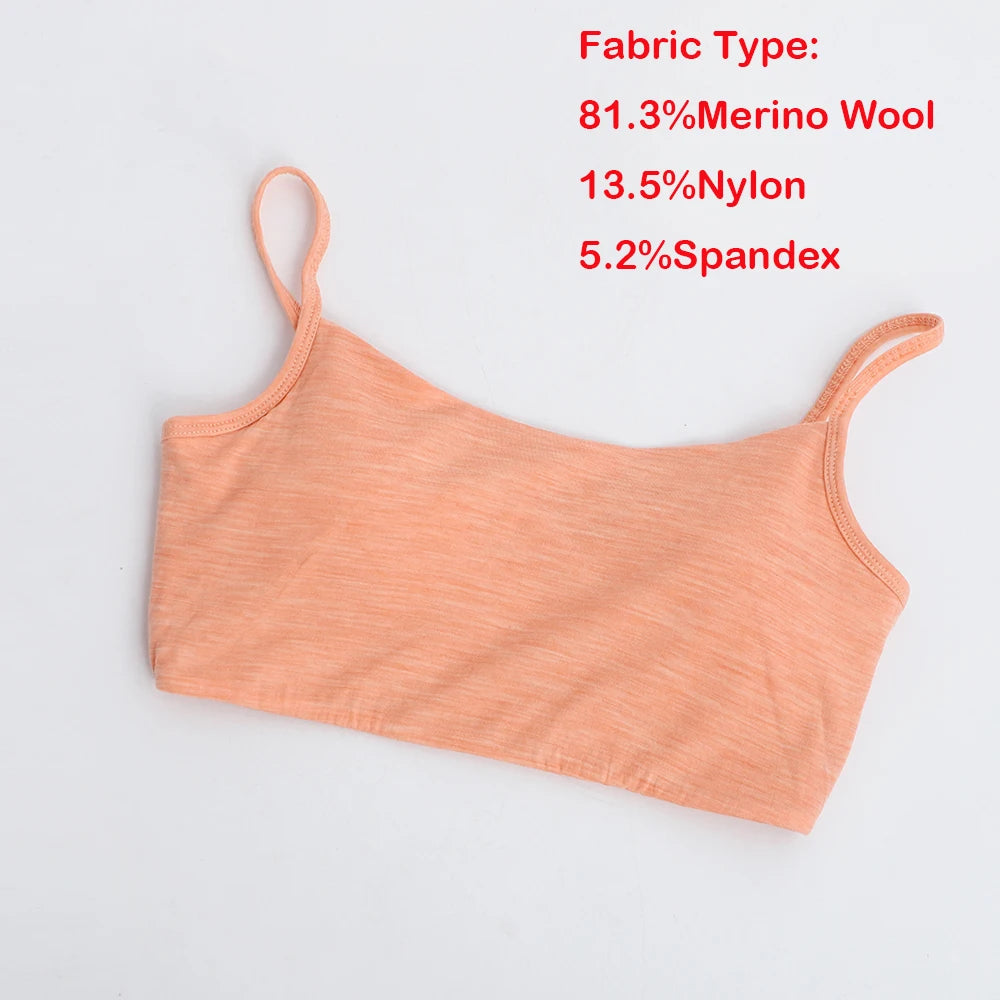 Womens Merino Wool Bralette Bra Merino Tank Top Women Merino Sports Bra Padded Support Crop Tops Yoga Gym Workout Running