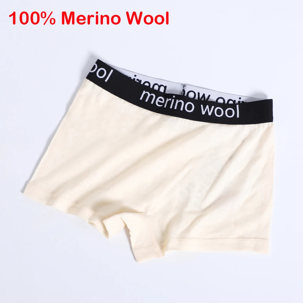 Women's 100% Merino Wool Boxershorts Wool Underwear Boy Shorts Everyday Weight Breathable Anti-Odor Yoga Fitness Sweatpants