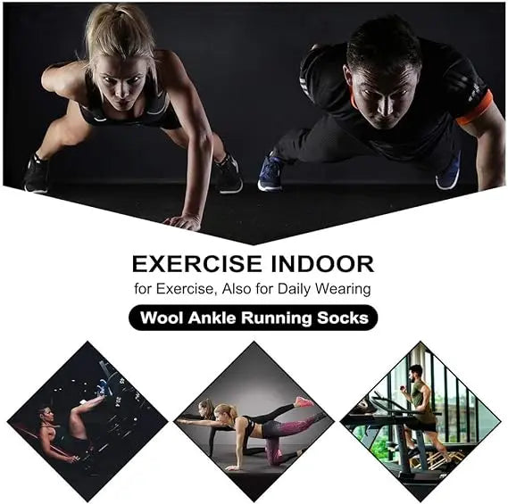 4 Pairs Unisex Merino Wool No Show Athletic Socks Merino Wool Light Running Tennis Golf Socks Everyday Light Low Cut Socks