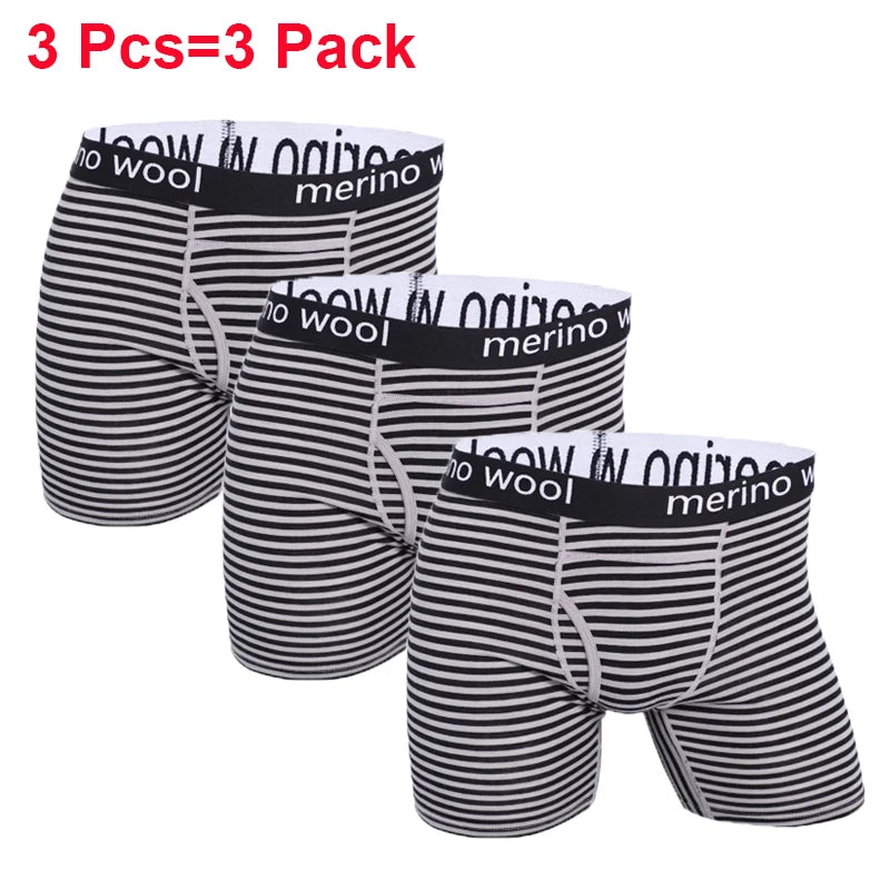 1/3 Pcs 100% Merino Wool Underwear Boxer Briefs Mens Merino Wool Man Boxers Soft Comfy Breathable Moisture Wicking USA Size