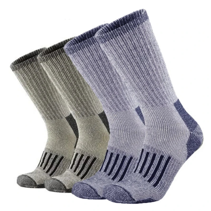 80% Merino Wool Socks Mens Winter Thicken Warm Hiking Cushion Crew Socks Merino Wool Sports Socks Moisture Wicking Euro Size