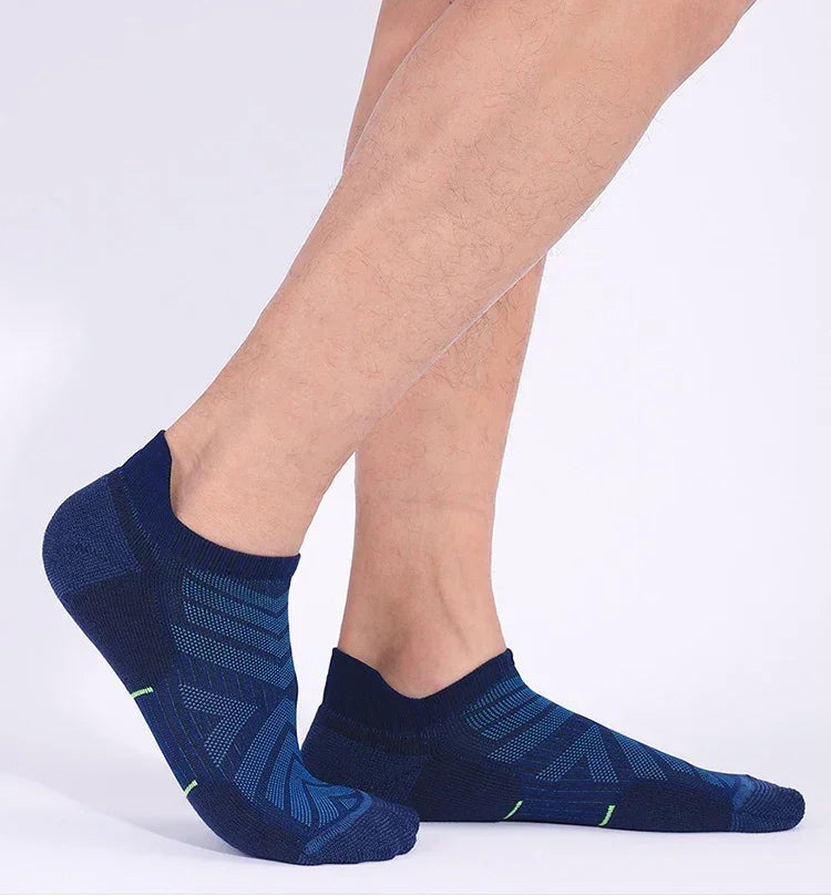 Merino Wool Ankle Socks Hiking Running Compression Support Men Women 50% Merino Wool Socks Thick Low Cut Sports Socks Anti-Odor