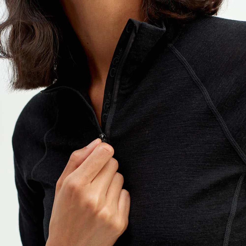 Merino Wool Base Layer Top Womens Lightweight Half Zip Baselayer Merino Wool Long Sleeve Thermal Underwear Shirt Breathable