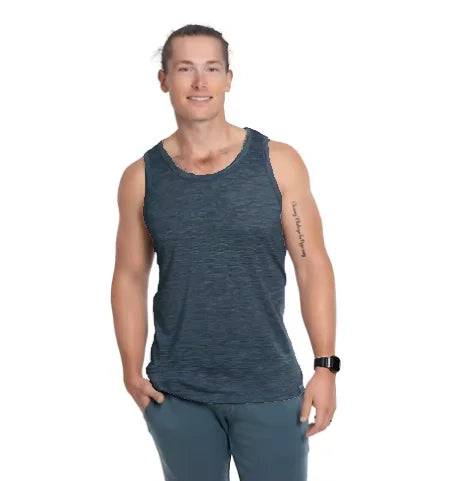 Mens Merino Wool Tank Top 100% Merino Wool Sleeveless Undershirt Moisture Wicking Breathable Anti-Odor Lightweight Base Layer
