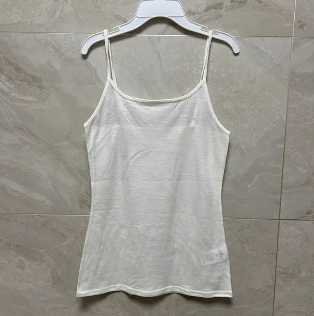 100% Merino Wool Cami Tank for Women Merino Wool Camisole Lightweight Base Layer Thermal Tank Top Wicking Breathable Anti-Odor