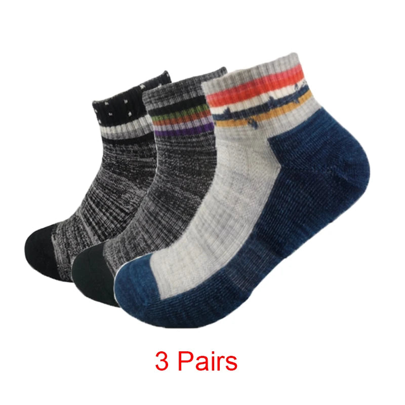Women's Merino Wool Hiking Socks 50% Merino Wool Low-Cut Cushion Athletic Socks Moisture Wicking Thermal Outdoor Running Socks