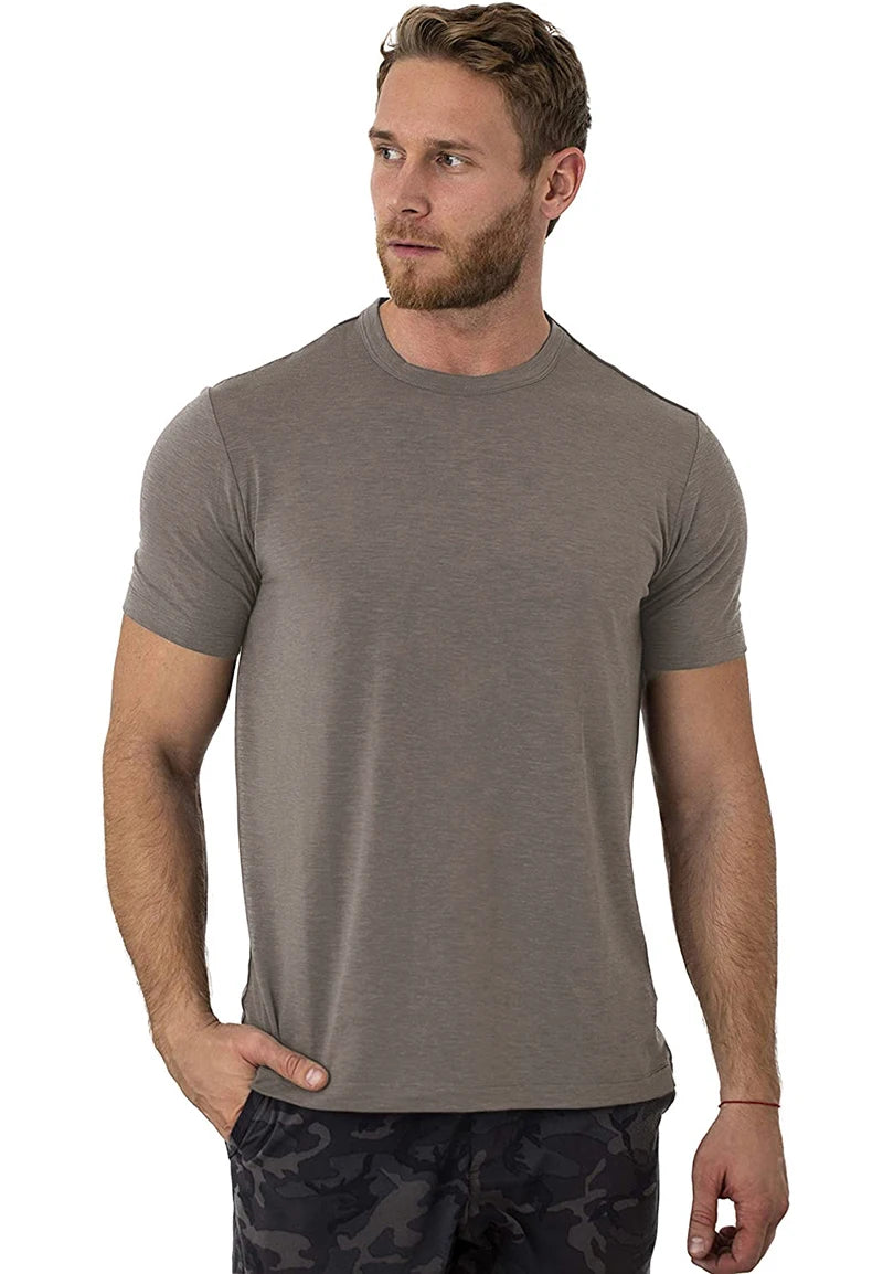 Men's Merino Wool T Shirt Base Layer Wool Tee Men 100% Merino Wool Shirt Top 200G Wicking Breathable Quick Anti-Odor Size S-XXL