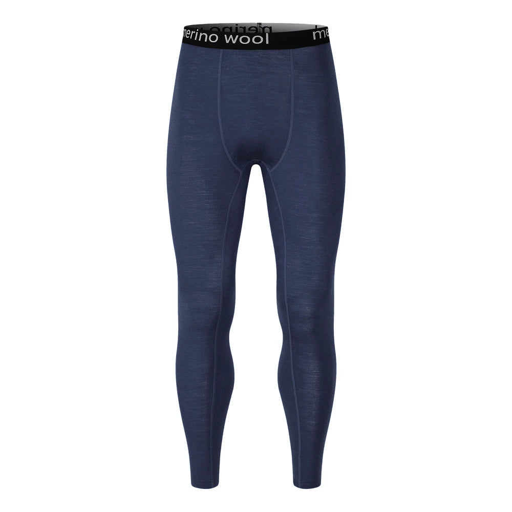 Men's 100% Merino Wool Base Layer Bottom Pants Merino Wool Thermal Underwear Long Johns Midweight Winter Leggings Merino Pants