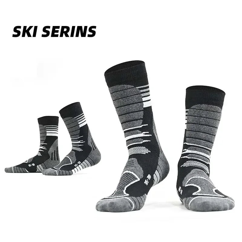 Men Women Merino Wool Socks Hiking 30% Merino Wool Warm Running Trekking Skiing Hunting Fishing Seamless Outdoor Sports Socks