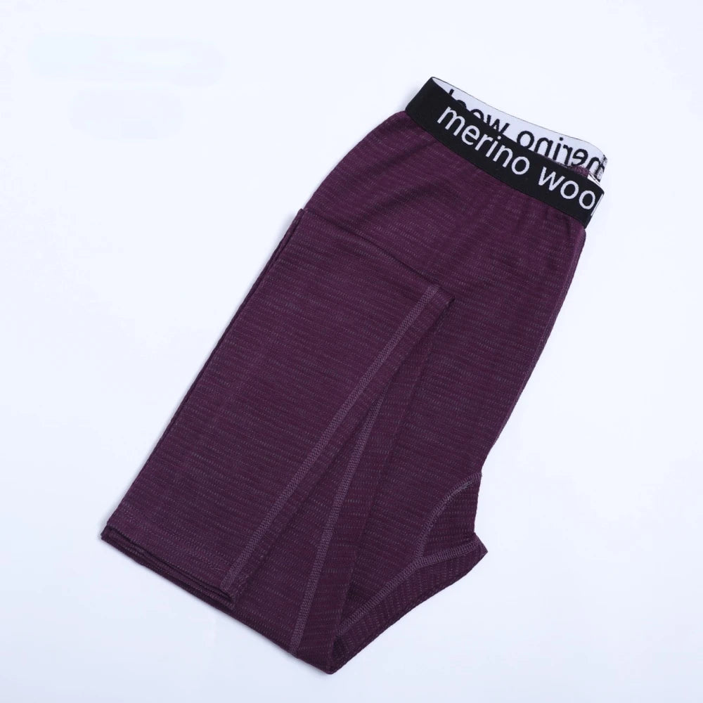 Women's Merino Wool Base Layer Pants Winter Merino Wool Thermal Underwear Bottoms Sports Running Legging Quick Drying Wicking