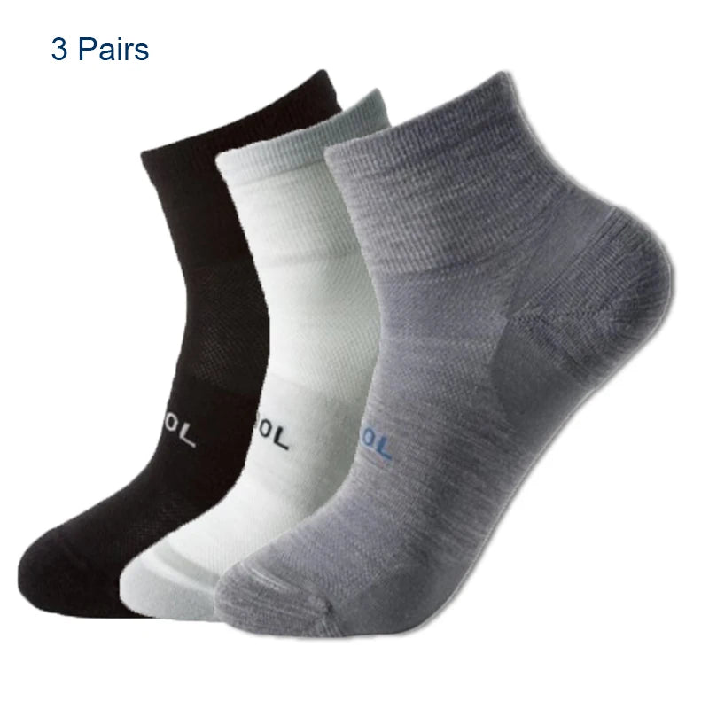 75% Merino Wool Socks for Men Women Merino Wool Blend Thin Running Socks Anti-blister Cushion Hiking Socks Cycling Tennis Socks