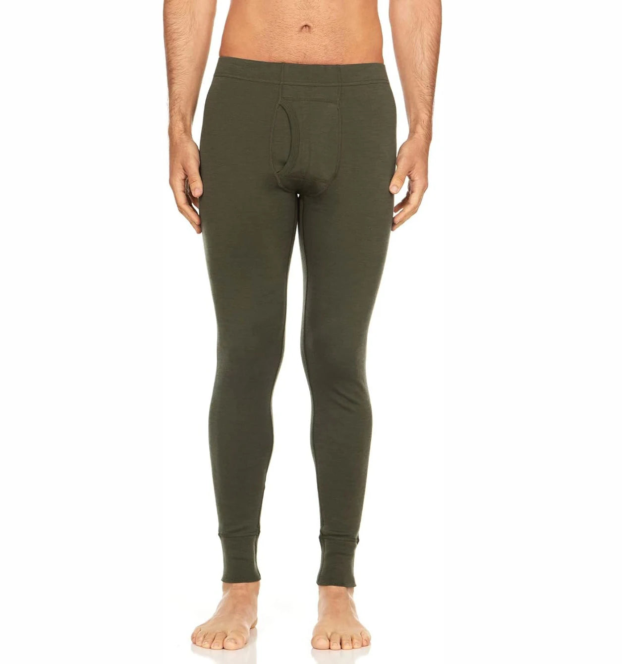 Men's 100% Merino Wool Long Johns Pants Thermal Underwear 200G Merino Wool Base Layer Bottom Warm Breathable Moisture Wicking