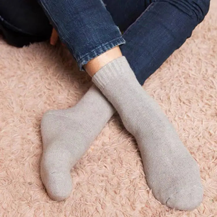 3 Pairs Unisex Wool Socks Hiking Thermal Socks Men Women Thick Warm Harajuku Socks Winter Ski Socks Sports Outdoor Breathable
