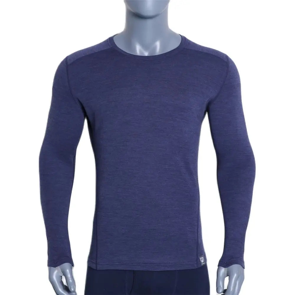 100% Merino Wool Base Layer Mens Merino Wool Shirts for Men Thermal Underwear Long Sleeve T-Shirt for Hiking Hunting 250G
