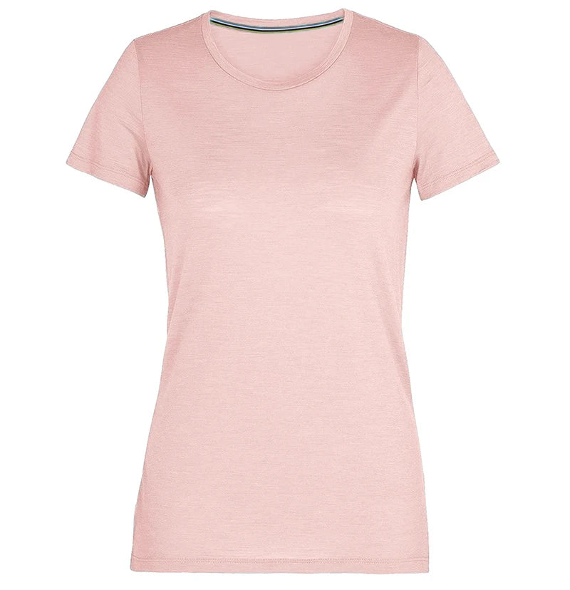 100% Merino Wool T Shirt Womens Merino Lightweight Base Layer T-Shirt Tee Womens Short Sleeve Shirts Breathable USA Size S-XXL