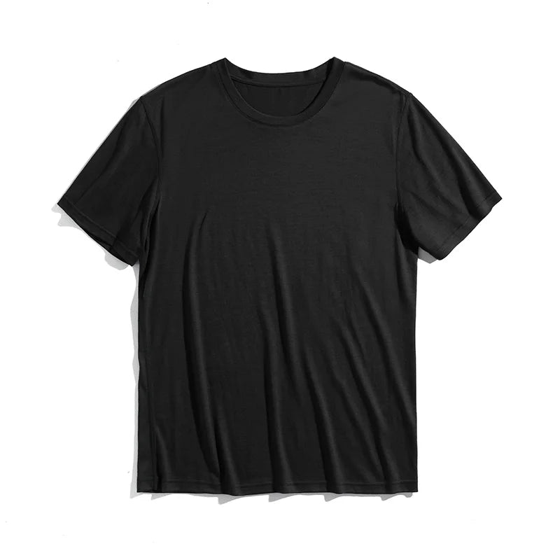 100% Merino Wool T Shirt for Men 16.5 Microns Merino Wool Base Layer Tee T-Shirt 170GSM Breathable Quick Dry Anti-Odor