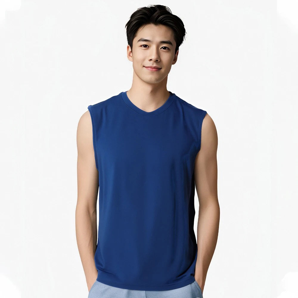 Men‘s Merino Wool Tank Top Active Merino Wool Sleeveless Undershirt Moisture Wicking Breathable Anti-Odor Lightweight Base Layer