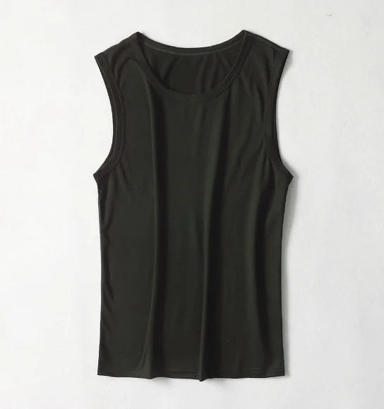 Men's Merino Wool Tank Top 100% Merino Wool Men Tank Top Sleeveless Shirt Base Layer Wicking Breathable Anti-Odor Asian Size