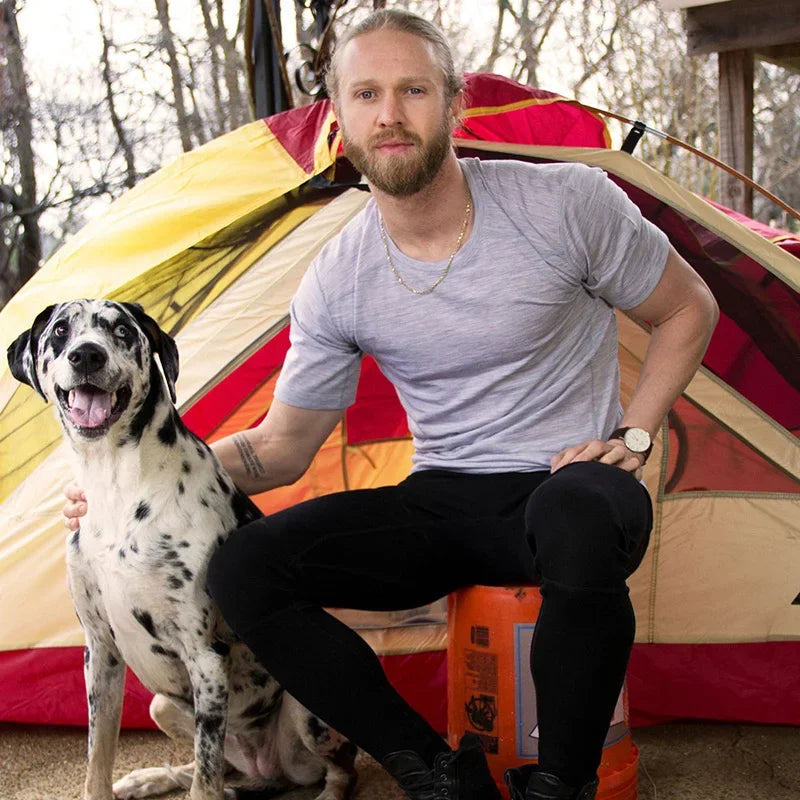 16.5Micro Men's 100% Merino Wool T Shirt Soft Base Layer Short Sleeve Shirts Quick Dry Wicking Breathable Anti-Odor Asian Size