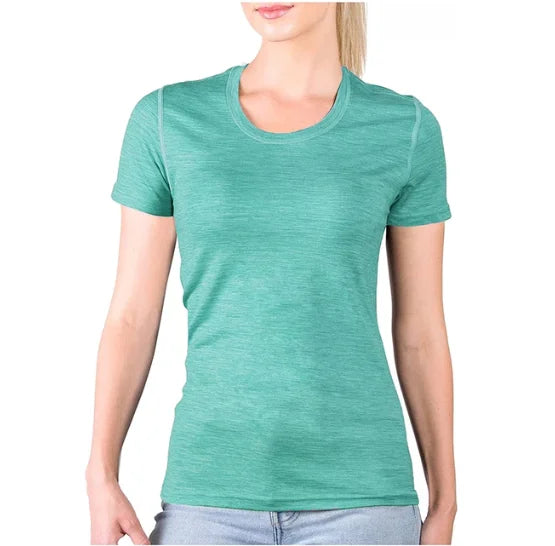 100% Merino Wool T-Shirt Womens Lightweight Short Sleeve Crew Shirts Merino Wool Base Layer Women Undershirt No Itch Breathable