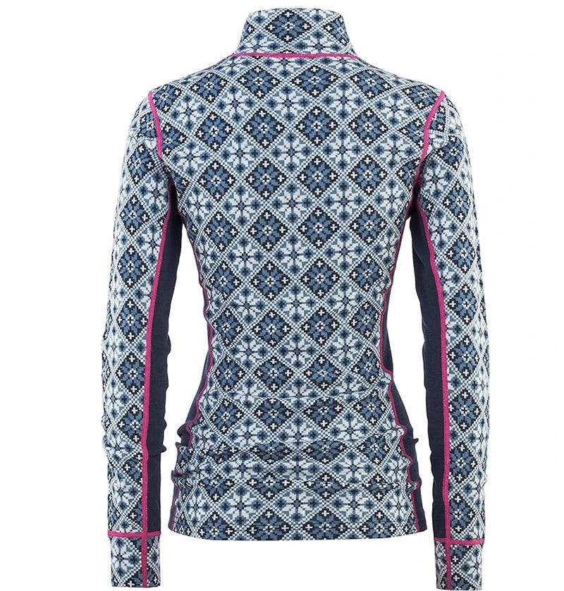 50% Merino Wool Base Layer Women Half Zip Sweater Midweight Fitted Long Sleeve Knit Merino Wool Thermal Shirts Ski Hiking 230G