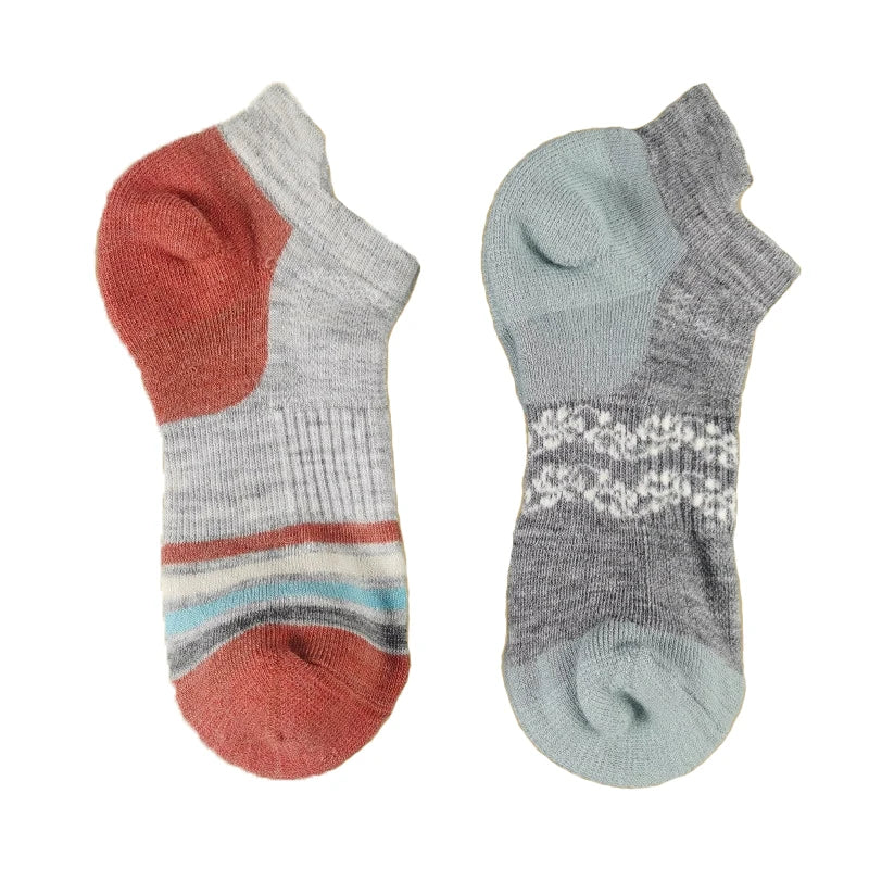 Women's Merino Wool Hiking Socks 50% Merino Wool Low-Cut Cushion Athletic Socks Moisture Wicking Thermal Outdoor Running Socks