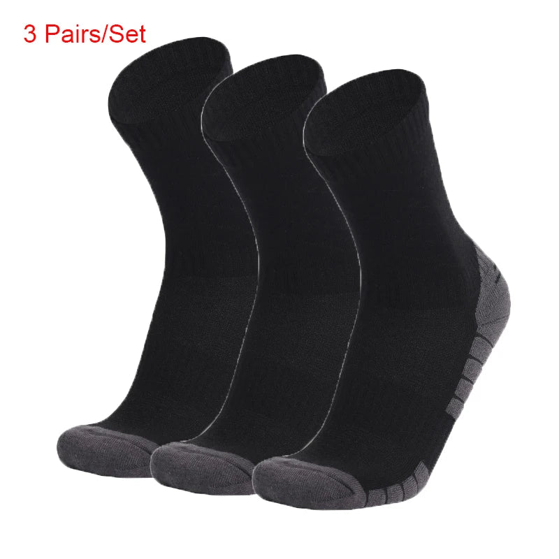 3 Pairs/Set Merino Wool Socks Autumn Winter Professional Sports Socks Merino Wool Skiing Hiking Crew Socks Warm Moisture Wicking