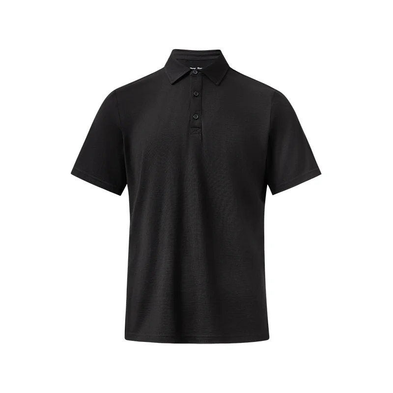 100% Merino Wool Polo Shirts Mens Merino Wool Short Sleeve Shirts Anti-Odor Moisture Wicking Base Layer Tee for Travel Hiking