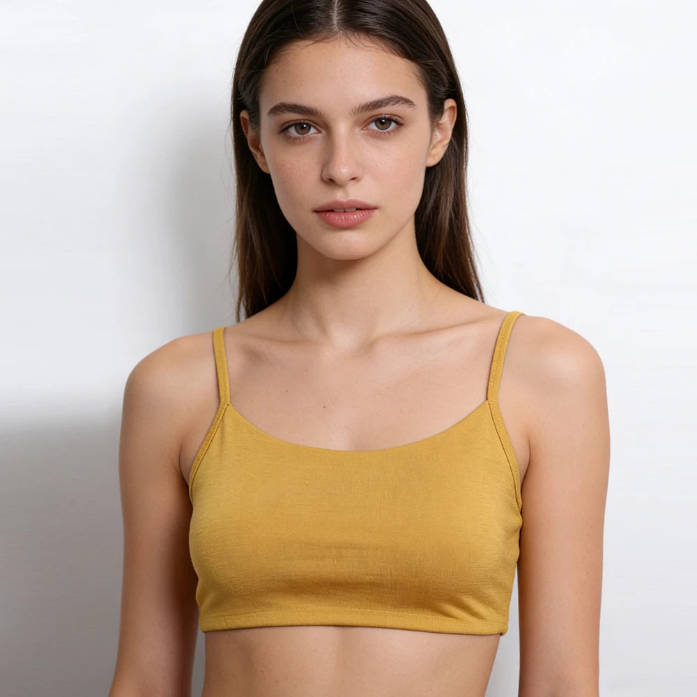 Womens Merino Wool Bralette Bra Merino Tank Top Women Merino Sports Bra Padded Support Crop Tops Yoga Gym Workout Running